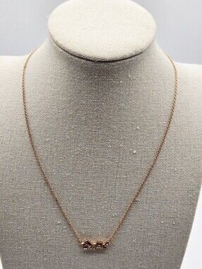 KENDRA SCOTT Rose Gold Necklace Crystal Pendant Gold Plated